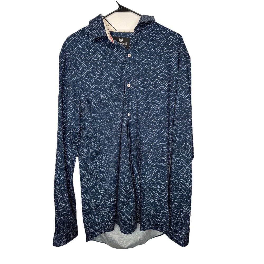 Buttercloth Royal Court Shirt Mens Navy Lightweight Regular Fit Soft XL Tall